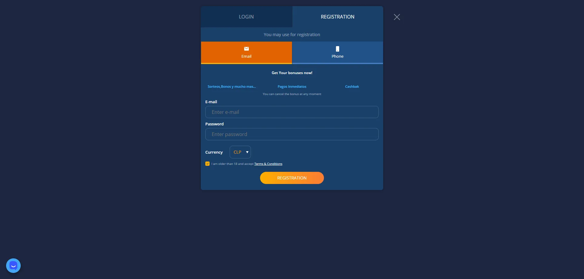 Registro en Nano Casino Chile proceso rápido menos de 2 minutos